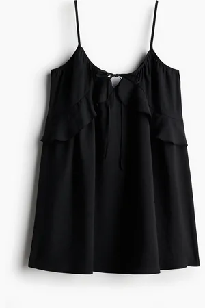 H&M Abito lungo in misto modal con volant