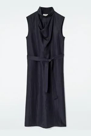 H&M ABITO MIDI CON SCOLLO DRAPPEGGIATO CUT OUT