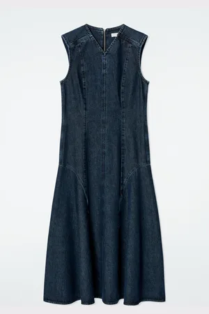 H&M ABITO MIDI IN DENIM A VITA BASSA