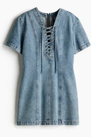 H&M Abito in denim con lacci