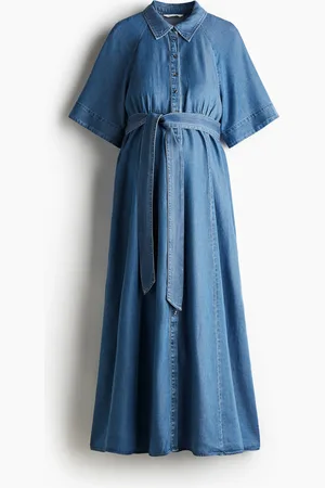 H&M MAMA Abito in denim con cintura da annodare