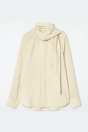 H&M CAMICETTA IN SETA CON DETTAGLIO SCIARPA