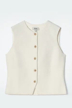 H&M GILET IN COTONE LAVORATO A MAGLIA