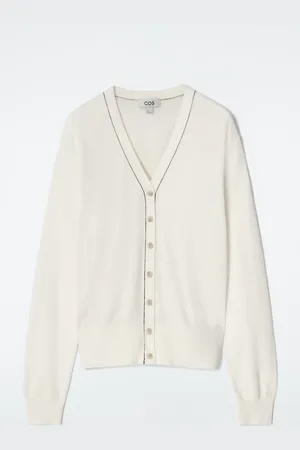 H&M CARDIGAN CON SCOLLO A V IN LANA MERINO E LINO