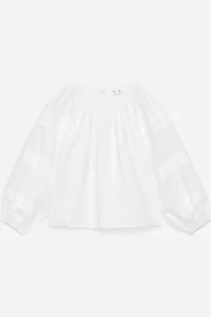 H&M Blusa in popeline con dettagli ripiegati