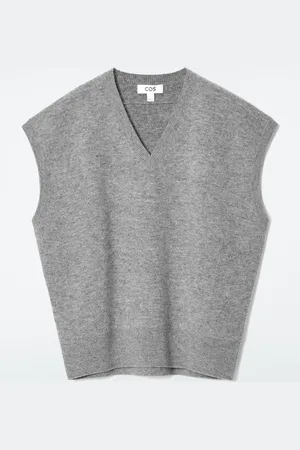 H&M GILET IN LANA DOPPIATA CON SCOLLO A V