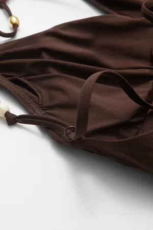 H&M Costume da bagno con scollo a V e incrocio sul retro