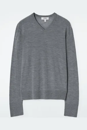 H&M MAGLIONE IN LANA MERINO CON SCOLLO A V