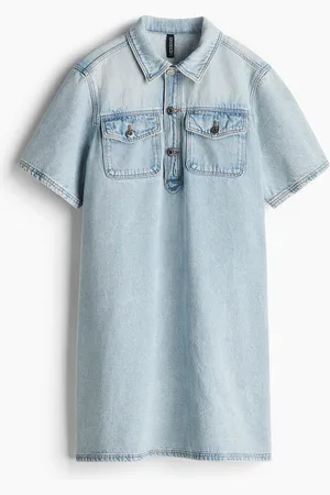 H&M Abito in denim a maniche corte