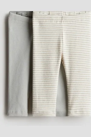 H&M Leggings in cotone a coste 2 pezzi