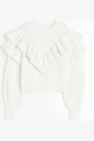 H&M Pullover con bordo a volant
