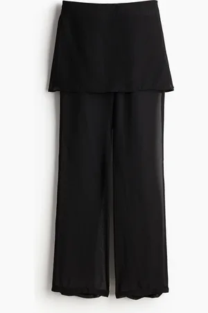 H&M Pantaloni in chiffon con gonna sovrapposta