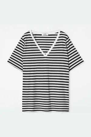H&M T-SHIRT 24/7 CON SCOLLO A V DAL TAGLIO REGOLARE