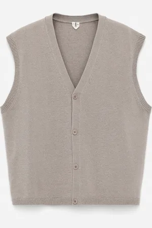 H&M Cardigan a gilet in lana e cotone