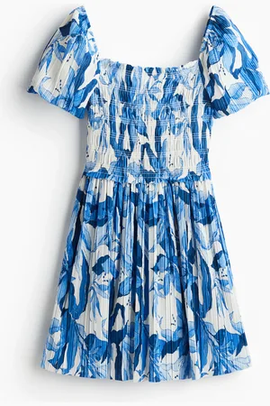 H&M Abito goffrato con corpetto a smock
