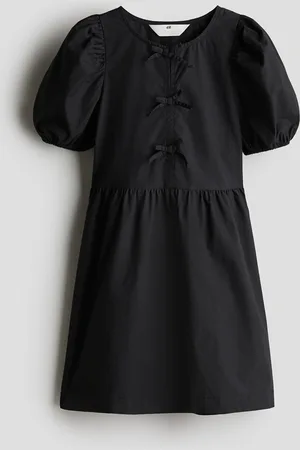 H&M Puff-sleeved cotton dress