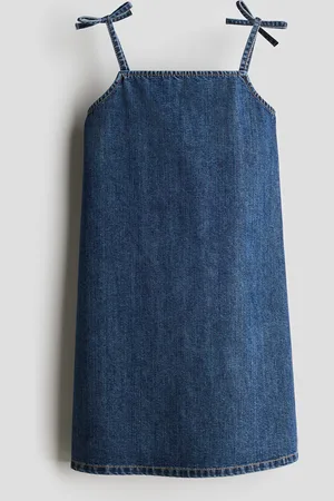 H&M Abito in denim con nastrini decorativi