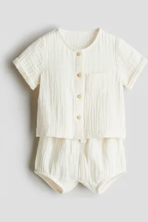 H&M Set 2 pezzi in mussola di cotone