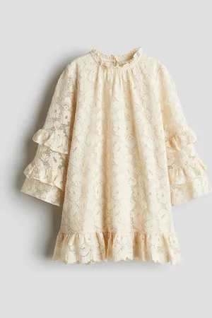 H&M Abito in pizzo con bordi a volant