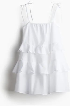 H&M Abito in cotone con spalline da annodare