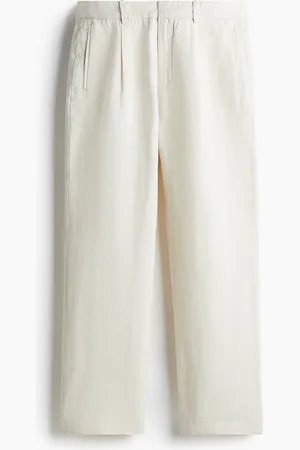 H&M Pantaloni in misto lino Relaxed Fit