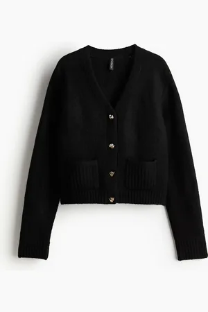H&M Cardigan corto in maglia fine