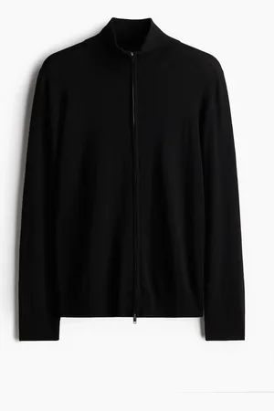 H&M Cardigan in lana merinos con cerniera Slim Fit