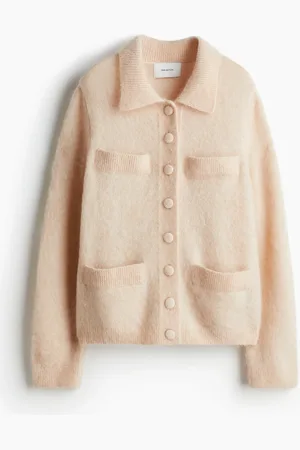 H&M Cardigan in misto mohair con colletto