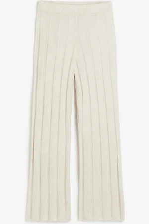 H&M Pantaloni in maglia a coste