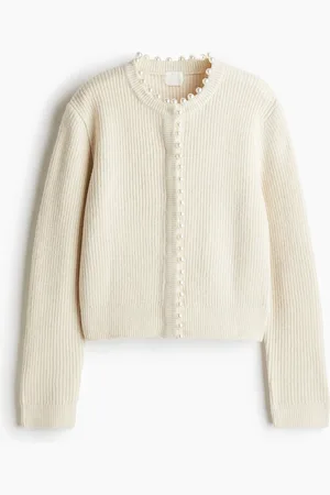 H&M Cardigan a coste con perline