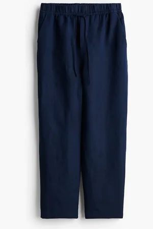 H&M Pantaloni a sigaretta in misto lino