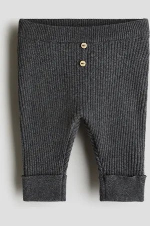 H&M Pantaloni in maglia a coste