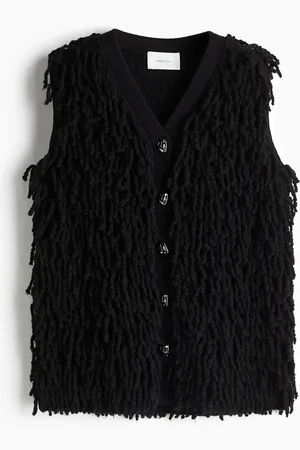H&M Gilet in misto lana con frange