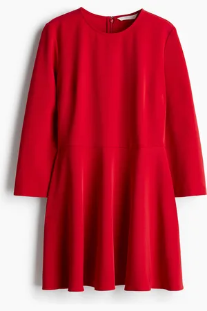 H&M Abito in twill con gonna svasata
