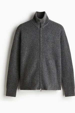 H&M Cardigan in maglia a coste Regular Fit