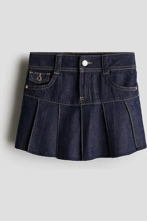 H&M Gonna in denim a pieghe