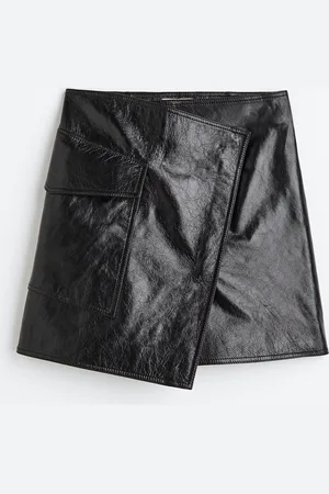 H&M Gonna in pelle con incrocio