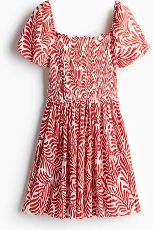 H&M Abito goffrato con corpetto a smock