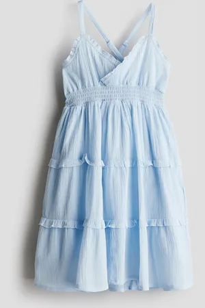 H&M Abito con bordi a volant e smock