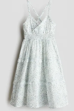 H&M Abito con bordi a volant e smock