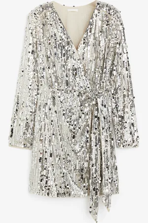 H&M Abito incrociato con paillettes