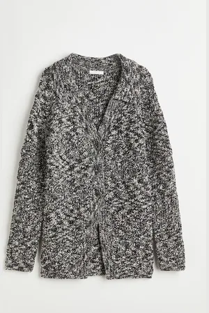 H&M Cardigan in maglia a coste con colletto