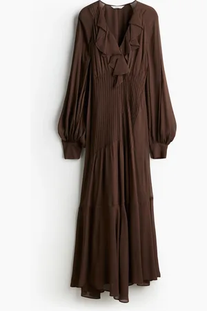 H&M Abito in chiffon con bordo a volant