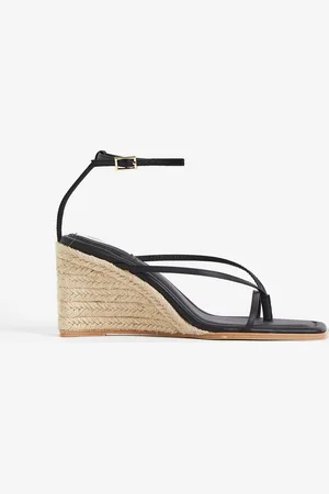 H&M Espadrillas in pelle con zeppa