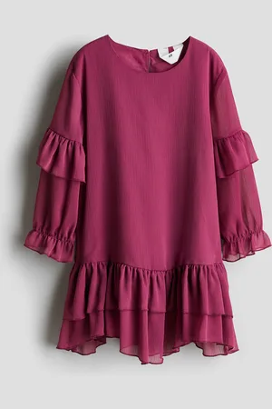 H&M Abito in chiffon con volant