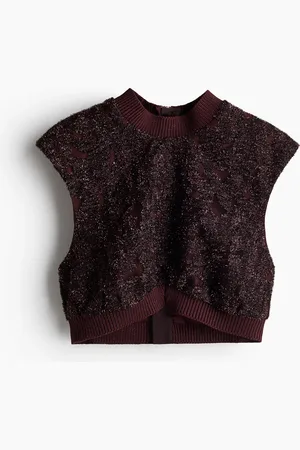 H&M Top glitter corto