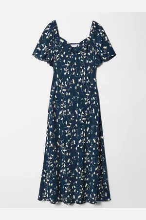 H&M Abito midi con maniche svolazzanti