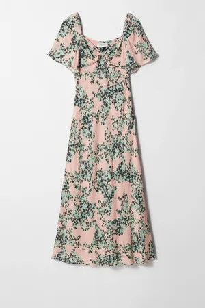 H&M Abito midi con maniche svolazzanti