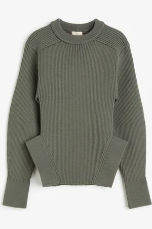 H&M Pullover in maglia a coste con spacco