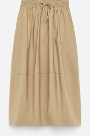 H&M Cotton Midi Skirt